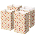 13 Gallon Thanksgiving Disposable Pop up Trash Cans for Parties with Fitted Bags 4 Pack Extra Large Cardboard Garbage Cans Fall Party Supplies Thick Recycled Bins Garbage Can