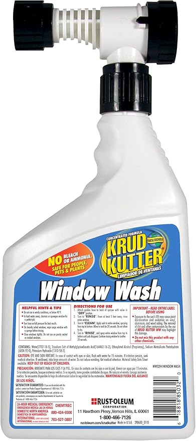 Krud Kutter WW32H4 Window Wash 32 oz Clear (Pack of 3)