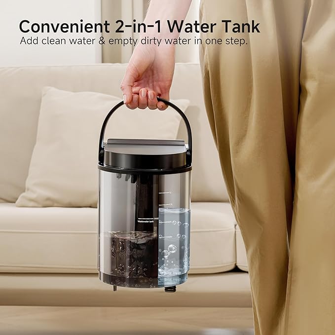 Uwant Portable Carpet Cleaner with Steam&amp Hot Water 18Kpa Upholstery Cleaner Machine for Pets with Cleaning Tools&amp Solution Carpet Steam Cleaner for CarsCouchFurniture