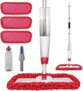 Spray Mops for Floor Cleaning Microfiber Spray Cleaning Mop Kit with 3 Reusable Washable Pads 700ML Refillable Bottle and Scrubber Flat Mop with 360 Degree Swivel Head for Hardwood Laminate