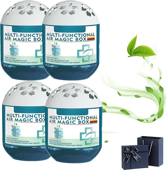 Air Magic Box 2026 Upgraded Indoor Air Purification Dust Removal Magic Box 120g Air Magic Box Dust Cleaner Long-Lasting Air Freshener 120g for Home Office Bedroom Pet Areas (4 sets 1 size)