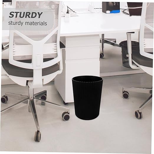 GARVALON Large Plastic Garbage Container Bin Trash Can for Kitchen Office Bathroom and More Sturdy Wastebasket for Versatile Use Modern Design for Home and Commercial Spaces