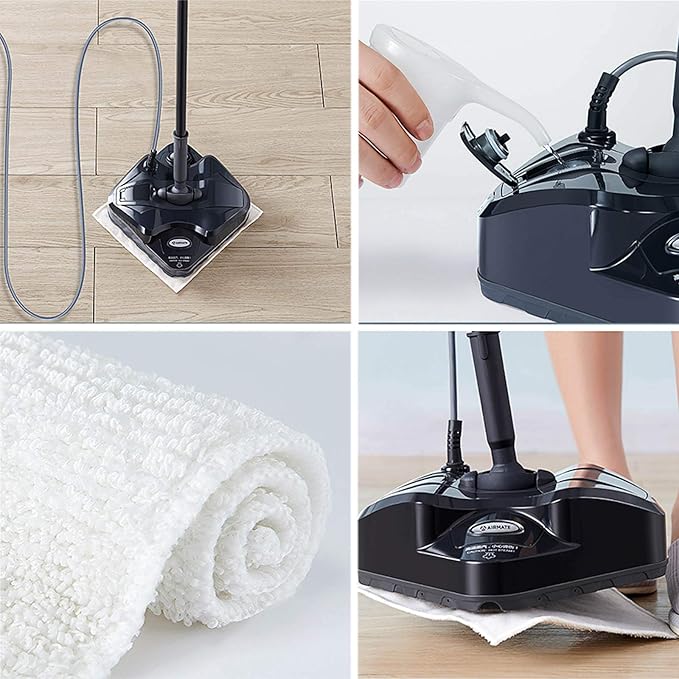 Electric Steam Mop High Temperature Cleaner Washer and Polisher Carpet Floor 1200W Electric Mop Hard Floor Steam Cleaner for All Floors White
