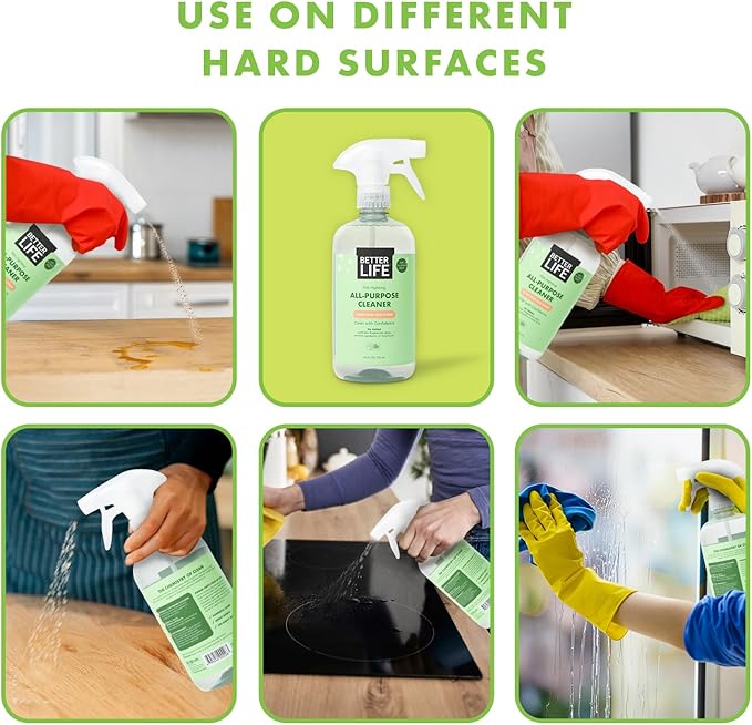 Better Life Toilet Bowl Cleaner 1- Pack + All Purpose Cleaner 24 Oz 2-Pack Clary Sage and Citrus