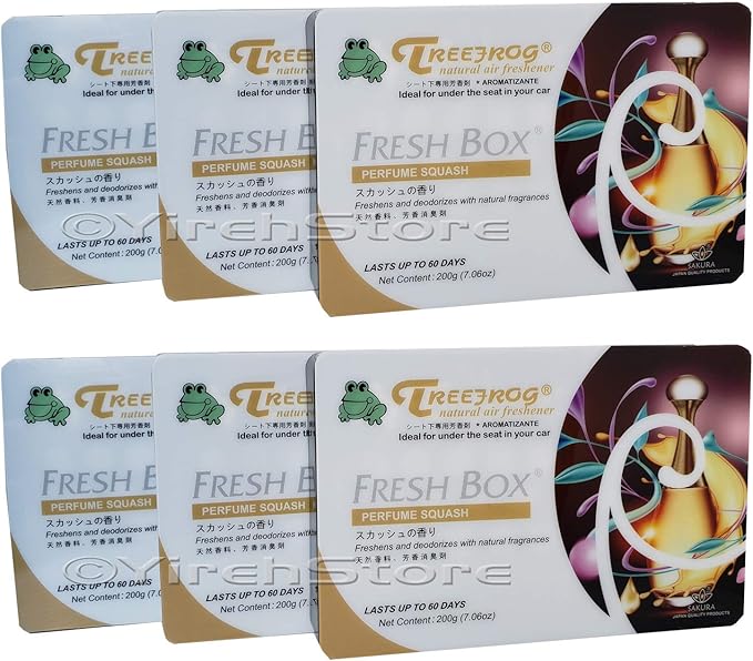Perfume Squash Scent 6 Packs Treefrog Natural Air Freshener Fresh Box (AKA Xtreme Fresh)