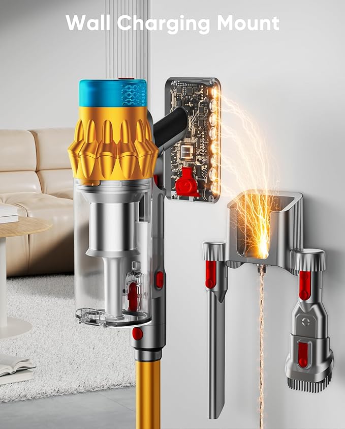 Cordless Vacuum Cleaner 650W/55KPA/70 Mins Vacuum Cleaners for Home with Self-Standing Anti-Tangle Brush Smart Display and 1.8L Cup Cordless Stick Vacuum Cleaner for Pet Hair/Carpets