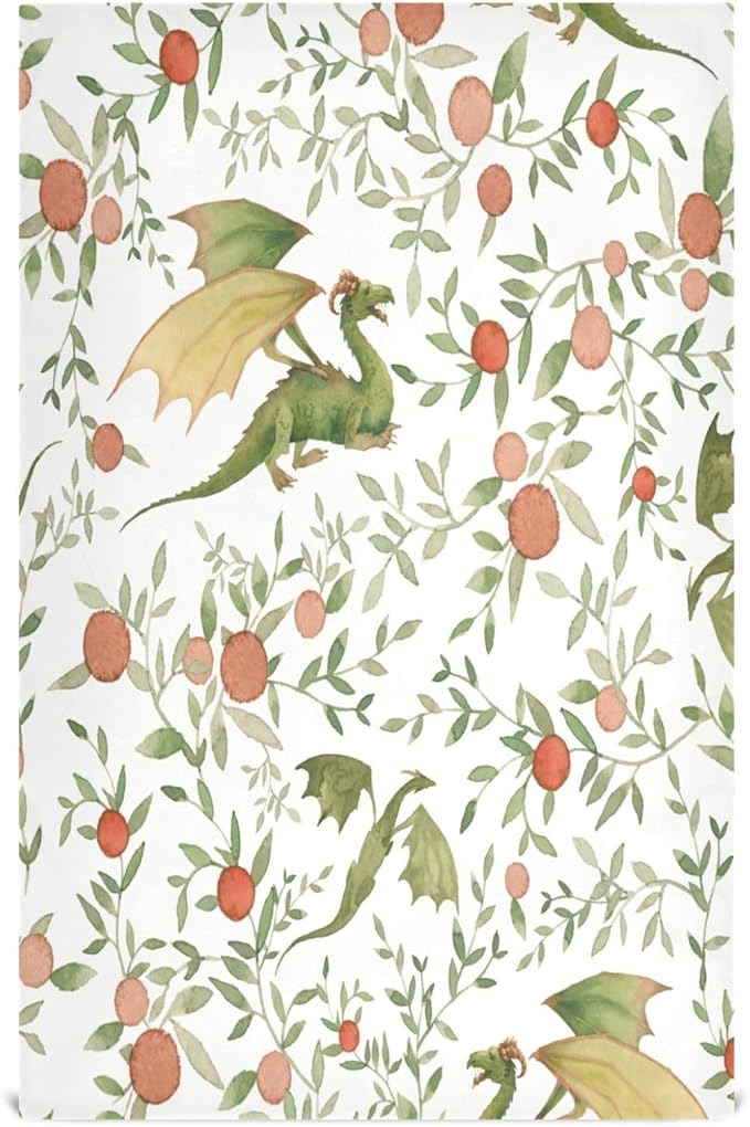 Kitchen Dish Towels Set of 6 Medieval Dragons Ultra Soft Absorbent Kitchen Towels Tea Towels Hand Towels Quick Drying Reusable Cleaning Cloths 18 x 28 inch