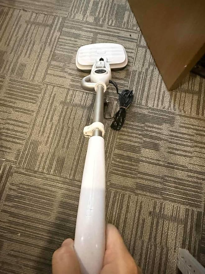 Steam Mop Cleaner with Detachable Handheld Steamer 230°F Powerful Steam Cleaner with 9 Attachments Lightweight Design with Removable Water Tank 2-Level Control and Swivel Head for Floors Carpets