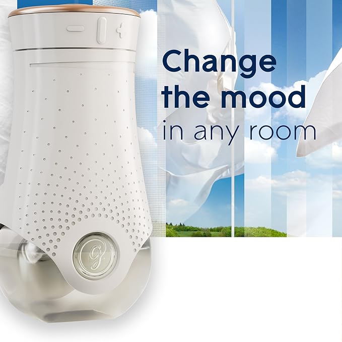 Glade PlugIns Air Freshener Starter KitScented and Essential Oils for Home and BathroomClean Linen4.02 Fl Oz2 Warmers-and 6 Refills(Pack of 2)