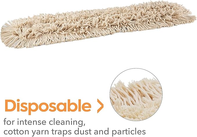 Professional Economy Dust Mop Head Cotton 36 x 5 White