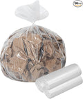 Restaurantware-RW Clean 45 Gallon Trash Bags 100 Heavy-Duty Garbage Can Liners- Fits 40-45 Gallon Trash Cans Stretchable Clear Plastic Bin liners with Star Seal Bottom