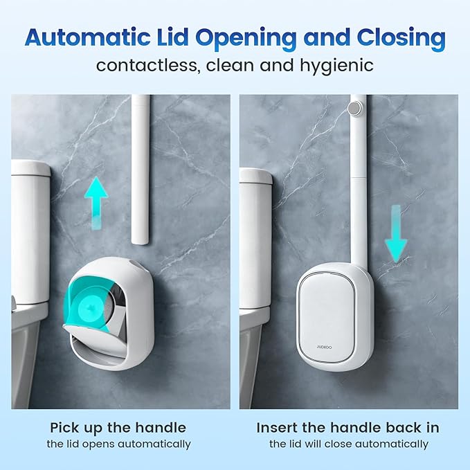 Disposable Toilet BrushToilet Bowl CleanerWall Mounted Toilet Bowl Brush with 36 Refills for Deep Toilet CleaningToilet Brush and Holder Set for Hygienic Bathroom Maintenance