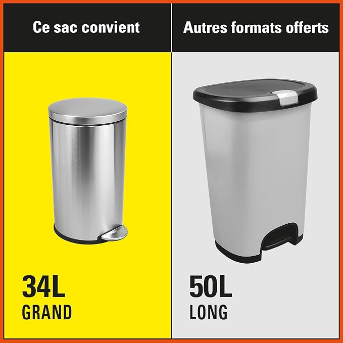 Hefty® Garbage Bags Strong Large 34 Litres White Kitchen Easy Flaps Arm &amp Hammer odour neutralizer 40 Bags