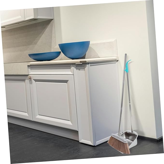 Hand Broom and Dustpan Set Stainless Steel Dustpan Handle Versatile Cleaning Tool for Home Office