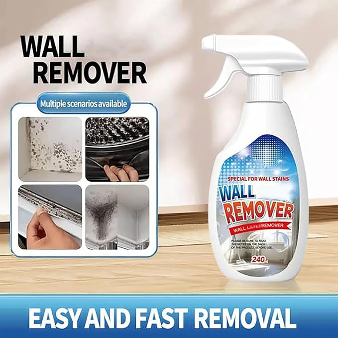 Lanenow Wall Stain Cleaning Spray Highly Effective Wall Cleaner Spray Multi-Surface Cleaning Solution for Walls Wood Tile Fabric Bathroom and Kitchen Use (1pcs)