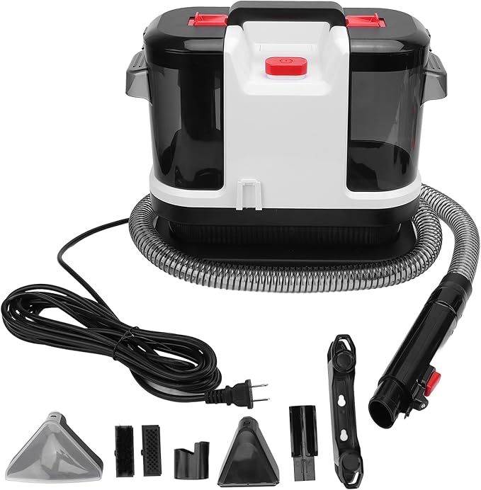 Portable Carpet Cleaner 14Kpa 500W Powerful Steam Cleaner Fabric Deep Machine 21.33ft Range for Rugs Stairs Cars Room Home and Pet