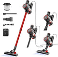 Corded Stick Vacuum Cleaner 25Kpa Powerful Stick Vacuum 2 in 1 Vacuum Cleaners1.2 L Dust Cup Corded Handheld Vacuum Pet for Hair Short-Pile Carpet Hardfloor (Red)