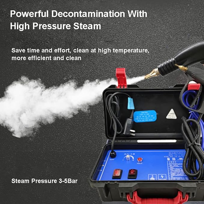 High Pressure Steam CleanerPortable Steam Cleaning Machine with High Pressure Wash FunctionHandheld Steam Cleaning Tool for Kitchen Furniture Car 110V