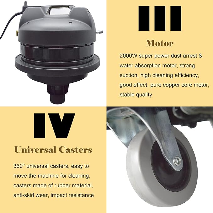 INTBUYING Carpet Cleaning Machine 80L/21Gal Carpet Extractor Multifunctional Wet and Dry Vacuum Cleaner 3 in 1 Stainless Steel Portable Upholstery Cleaner Sofa Curtain Cleaning Machine 2000W 110V