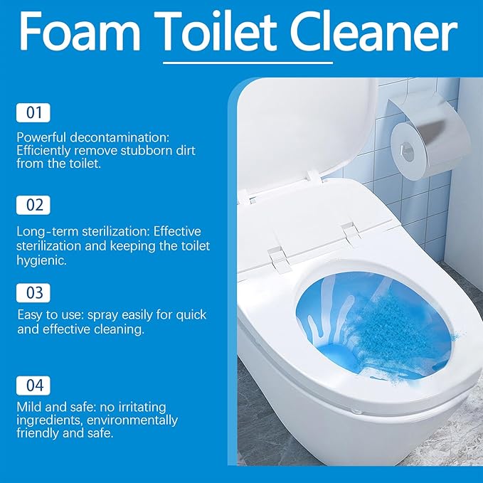 Foam Toilet Cleaner Advanced Cleaning Action Weekly UseToilet Bowl Cleaner Toilet Bowl Powerful Cleaner-2Pack