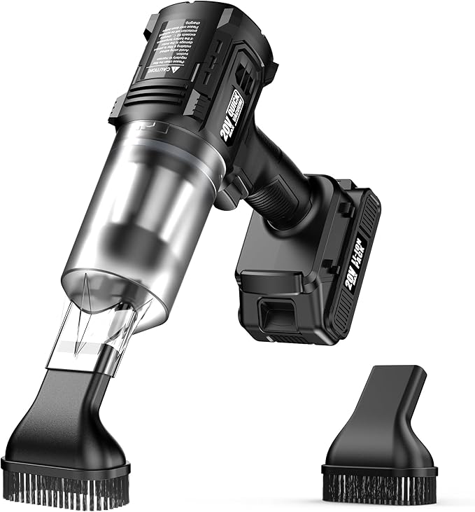 Car Vacuum Cordless 35000PA Strong Suction Handheld Vacuum with 2 Detachable Batteries 60Min Runtime Portable Vacuum Cleaner for Car Detailing Pet Hair Home Couch &amp Office 350ML XL Dust Cup