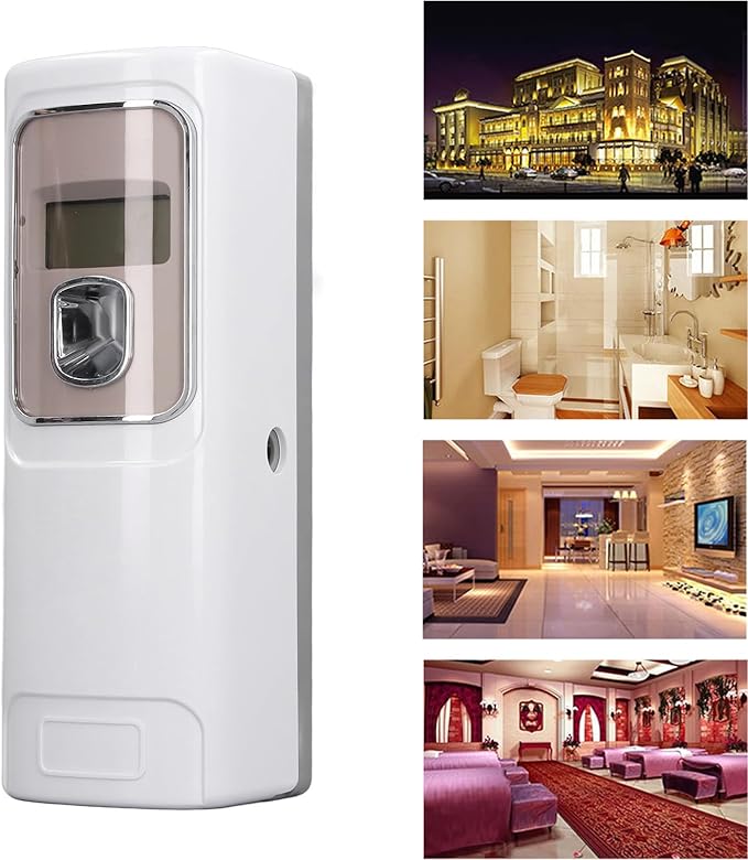 Automatic Air Freshener Spray Dispenser Portable Wall Mounted LCD Display Fragrance Dispenser for Home Bedroom Hotel Meeting Room