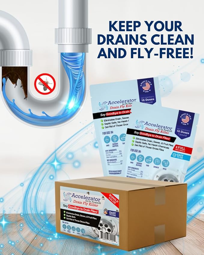 Drain Powder 32oz Powder – Complete Drain &amp Pipe Treatment Kit