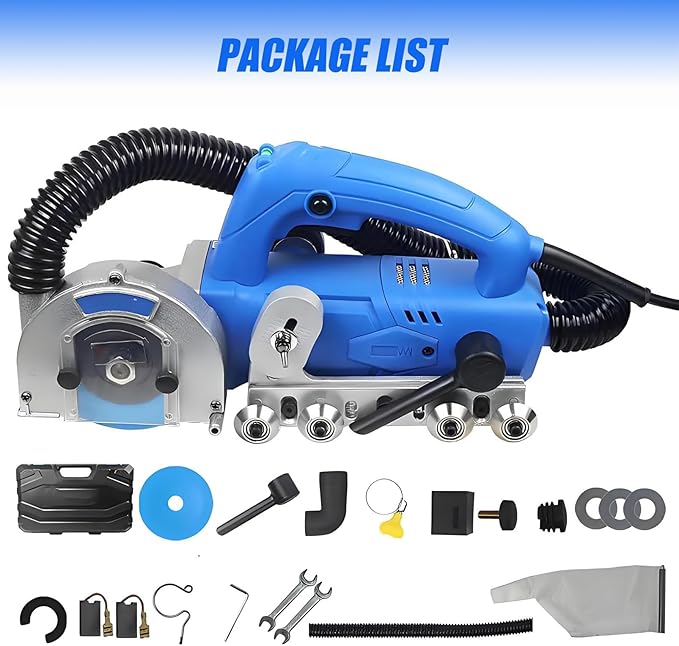 Electric Grout Removal Tool Tile Grout Electric Removal Machine with Dust Extraction System1200W 9000RPM Electric Tool to Remove Old Grout and Cement with Automatic Water Blower Device