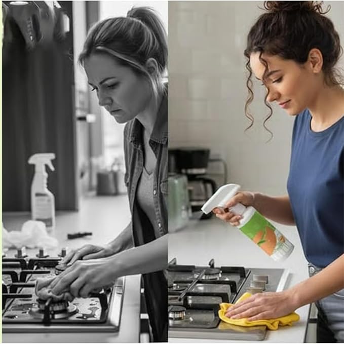 Electrolyzed Ion Kitchen Cleaner Spray Kitchen Appliance Cleaner Natural Enzyme Multi-purpose Degreaser for Appliances for Hold Oven Stove Range Hood (3pcs 1)