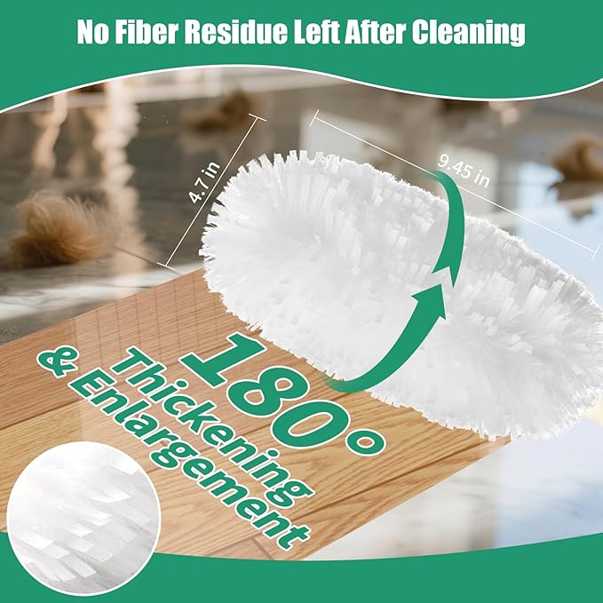 60 Count Electrostatic Duster Refills Compatible with Swiffer Duster Multi-Surface Dusting Refills Microfibre Feather Dusters for Cleaning Unscented
