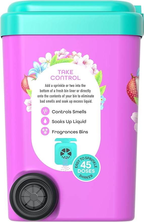 Bin Buddy Spring Blossom Pack of 2 - Leaves Your Bin Fresh and Smelling Great – Suitable for Indoor Kitchen Bathroom Compost Food Waste and Outdoor Wheelie Bins