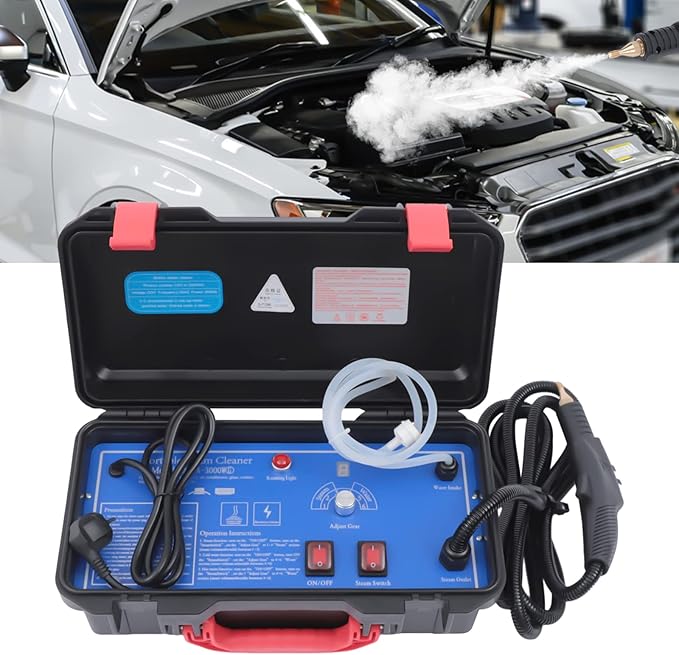 High Pressure Steam Cleaner 3-in-1 High Heat Steam Cleaner 1700W Power High Temp Portable Handheld Cleaning Machine for Car Detailing Tankless Heavy Duty for Home Use Kitchen Bathroom Grout Tile
