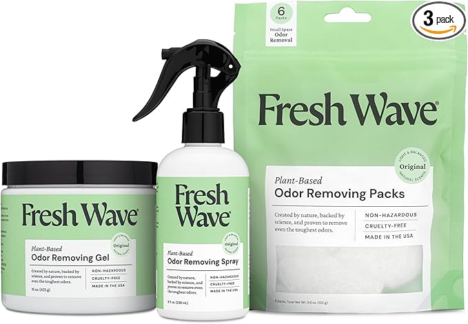 Fresh Wave Odor Removing Variety Bundle: (1) 8 fl.oz. Spray (1) 6ct Packs (1) 15 oz. Gel