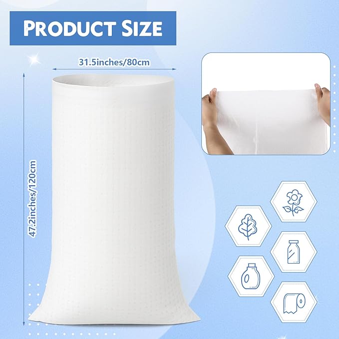 Windyun 40 Pieces Heavy Duty Contractor Bags Bulk 40 Gallon Woven Polypropylene Contractor Garbage Bags White Polypropylene Trash Bag for Construction Demolition Home Renovation Supplies