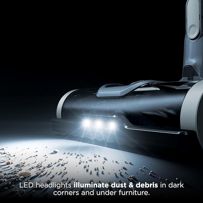 Shark | Pet Cordless Vacuum Cleaner | LED Headlights | Removable Handheld Vacuum for Pet Hair | Crevice Tool &amp Pet Multi-Tool Included | 40min Runtime | For Carpet &amp Hard Floors | Grey | IX141