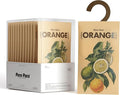 Potpourris Orange Citrus Scented Hanging Paper Sachets - 12 Pack for Closet &amp Home | Long-Lasting Air Freshener &amp Odor Eliminator for Drawer Car Bathroom | Ideal Gift Idea