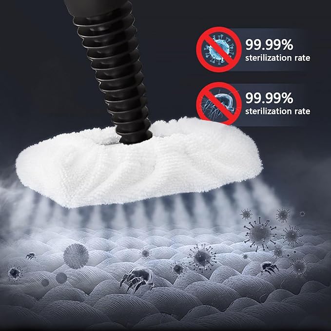 Handheld Steam Cleaner450ml Water Tank135℃ High Temperature3.5bar Pressure2min Fast Heatingwith 4 Different Nozzles99.99% Decontamination Rate
