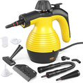 COSTWAY Handheld Steam Cleaner 1050W Portable Household Steamer with 9 Accessories 12 oz Water Tank Multipurpose Pressurized Steam Cleaning Machine for Floor Window Grease Grime (Yellow)