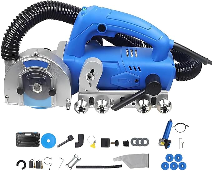 1200W Tile Joint Cleaning MachineElectric Grout Removal Machine with Dust Collection BagTile Grout Cleaner Tool Complete Accessory for KitchenBathroom D