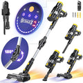 350W 40KPa Cordless Vacuum Cleaner Compatible with DeWalt 20V Battery (No Battery) 6-in-1 Self-Standing Stick Vacuum 3 Models Dual Dust Cup LED Display &amp 180° Bendable Wand