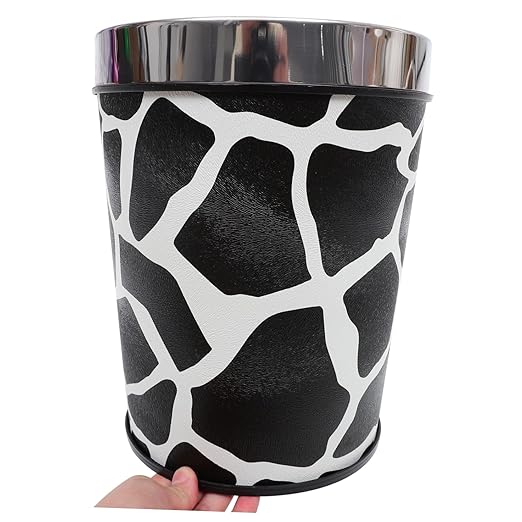 Stylish Retro Kitchen Wastebasket Small Bedroom Trash Can Office Bin for Household Compact No Lid Garbage Container for Living and Hotel Use