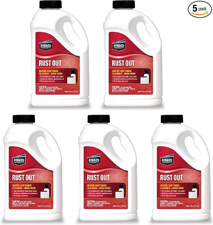 Pro Products Rust Out RO05B Water Softener Cleaner And Iron Remover 4.75 lb. Bottle 5 Pack