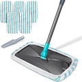 MASTERTOP Microfiber Flat Mop Extra Large Surface Dust Mop with 5 Wet &amp Dry Reusable Pads Hardwood Mops with Telescopic Handle for Laminate Tile Vinyl Floor Cleaning 1 Cleaning Scraper