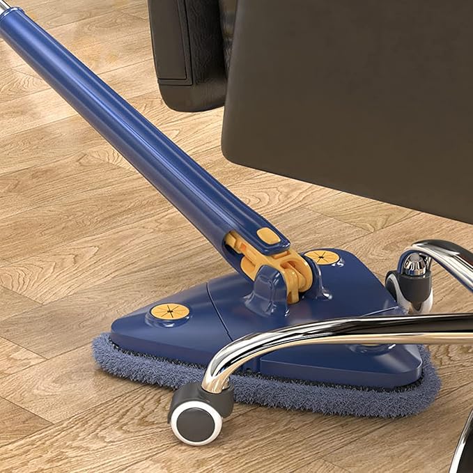 360 Degree Rotating Triangle Cleaning Mop Rotating Adjustable Cleaning Mop 2 Reusable Washable Pads 12027(A)