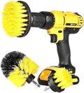 3Pcs Tile Grout Power Scrubber Cleaning Drill Brush Set Tub Cleaner Combo Yellow