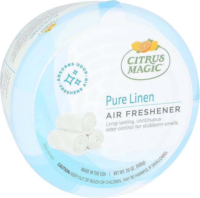 Citrus Magic Odor Absorbing Solid Air Freshener Pure Linen 20-Ounce Pack of 2