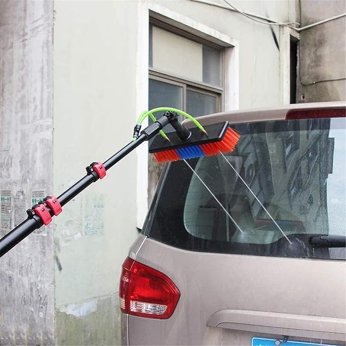 Water Fed Pole Kit Extension Pole Outdoor Window Cleaner Brush Solar Panel Cleaning Tool Washing Tool Tall Window Glass Cleaning5.4M/18FT