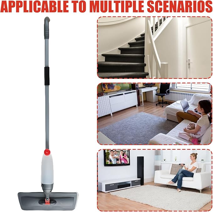 Microfiber Spray Mop for Floor Cleaning Wet Dry Hardwood Floor Mops with 3 Washable Pads Flat Mop with Sprayer for Tile Wood Laminate Vinyl Marble