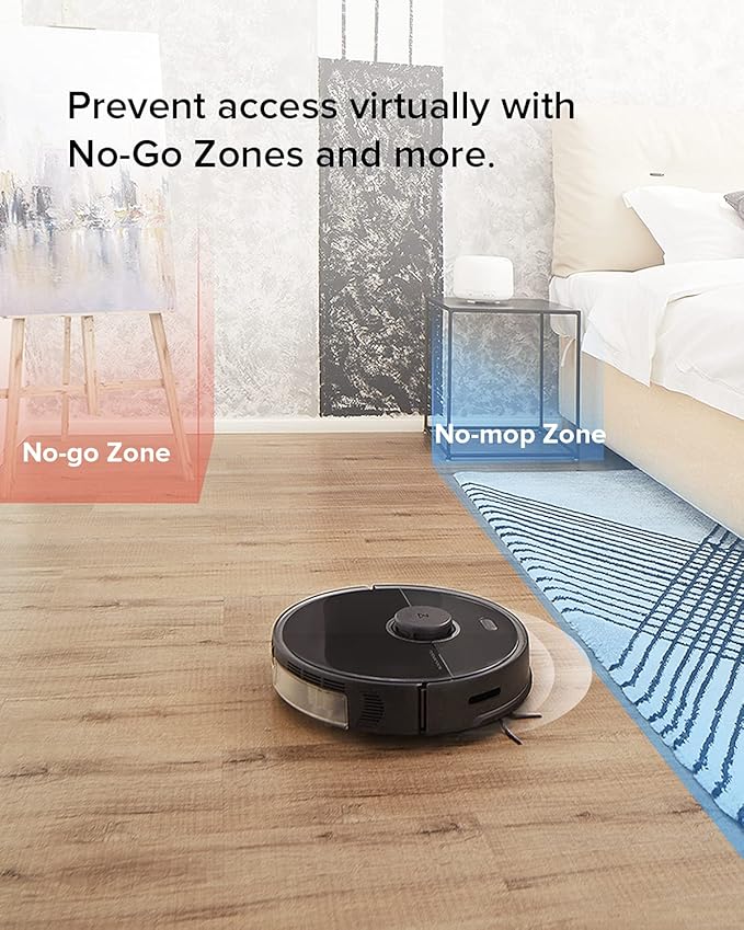 roborock S5 MAX Robot Vacuum and Mop Cleaner Self-Charging Robotic Vacuum Lidar Navigation Selective Room Cleaning No-mop Zones 2000Pa Powerful Suction 180mins Runtime Works with Alexa