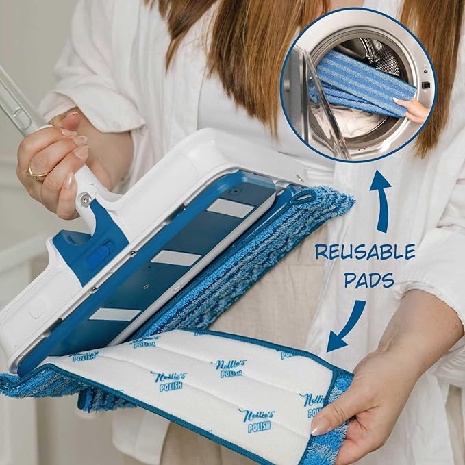 Wow Too Mop – Rechargeable Spray Mop with Adjustable Handle &amp Built-in Water Tank – LED Light for Spotless Cleaning – Cordless Battery Powered &amp Easy to Use – Ideal for All Floor Types